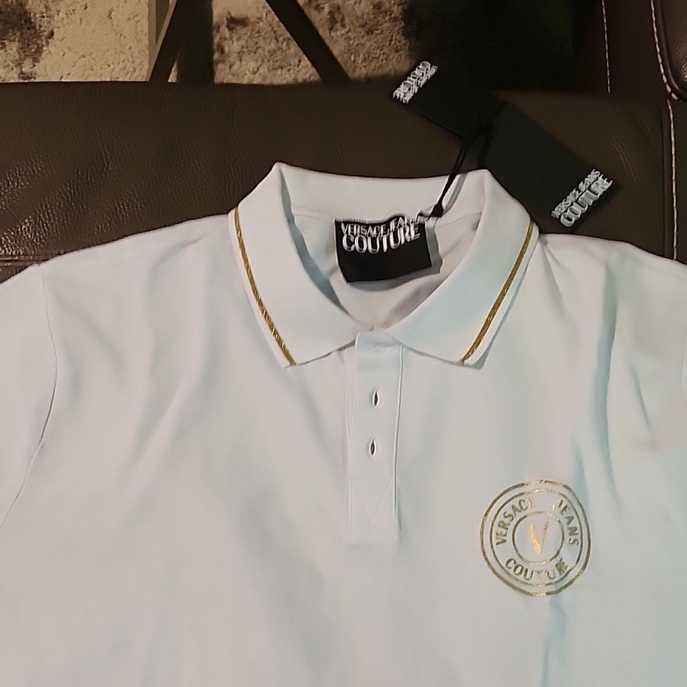 Versace Jeans Couture Light Blue Polo Shirt
